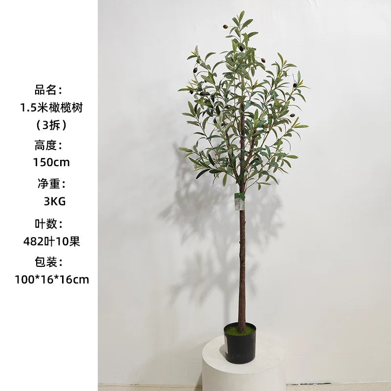 plantes artificielles vertes tronc gris brun moderne decoration intérieure anniversaire exposition sans pot faux