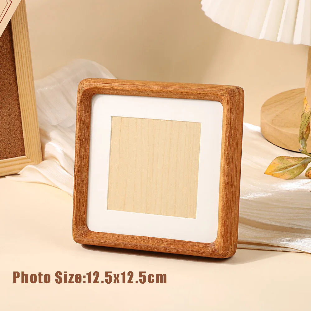 cadre photo classique bois naturel blanc 10x10cm 12.5x12.5cm 15x15cm 18x18cm 20x20cm 25x25cm