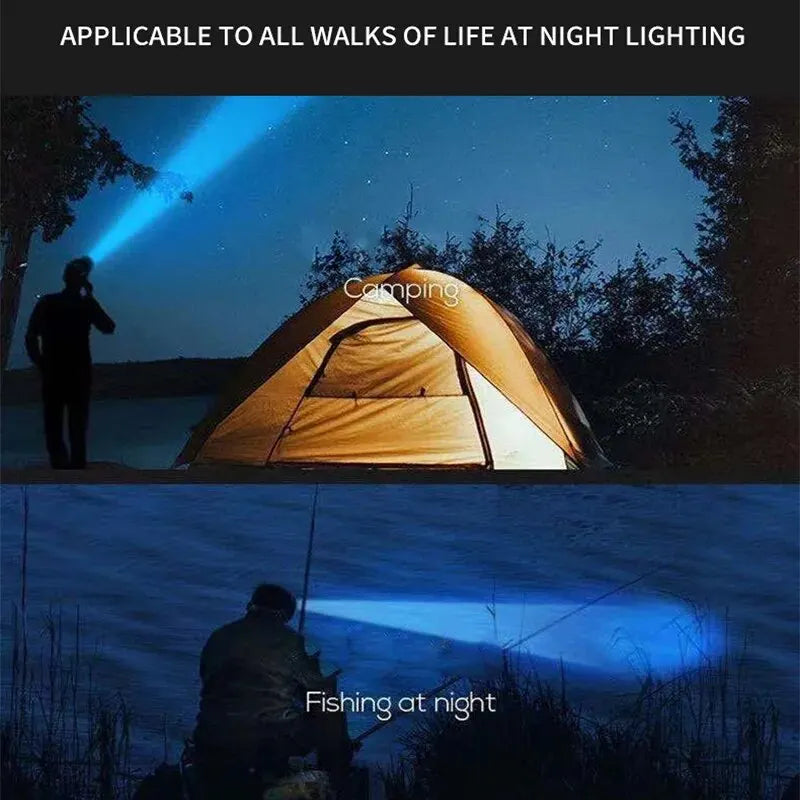 lampe frontale rechargeable or noir moderne câble usb chargeur ceinture ajustable led camping pêche