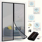 rideau moustiquaire magnétique porte noir maille fine fermeture automatique anti insectes ventilation moderne