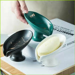 porte savon céramique marbreux moderne blanc vert noir salle bain