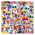 stickers kawaii chats dessins animés couleurs variées cartoon pvc autocollants usage multiple enfants adultes