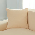 housse coussin imperméable polyester 45x45cm plaid carré moderne vert menthe gris blanc