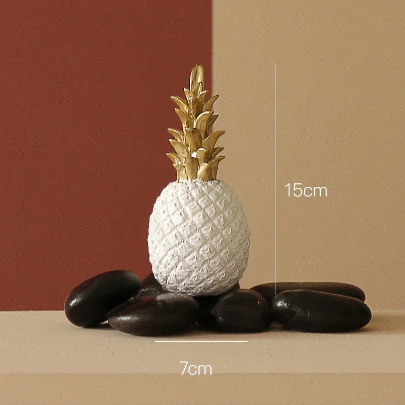 décoration intérieure ananas or noir blanc moderne minimaliste salon maison