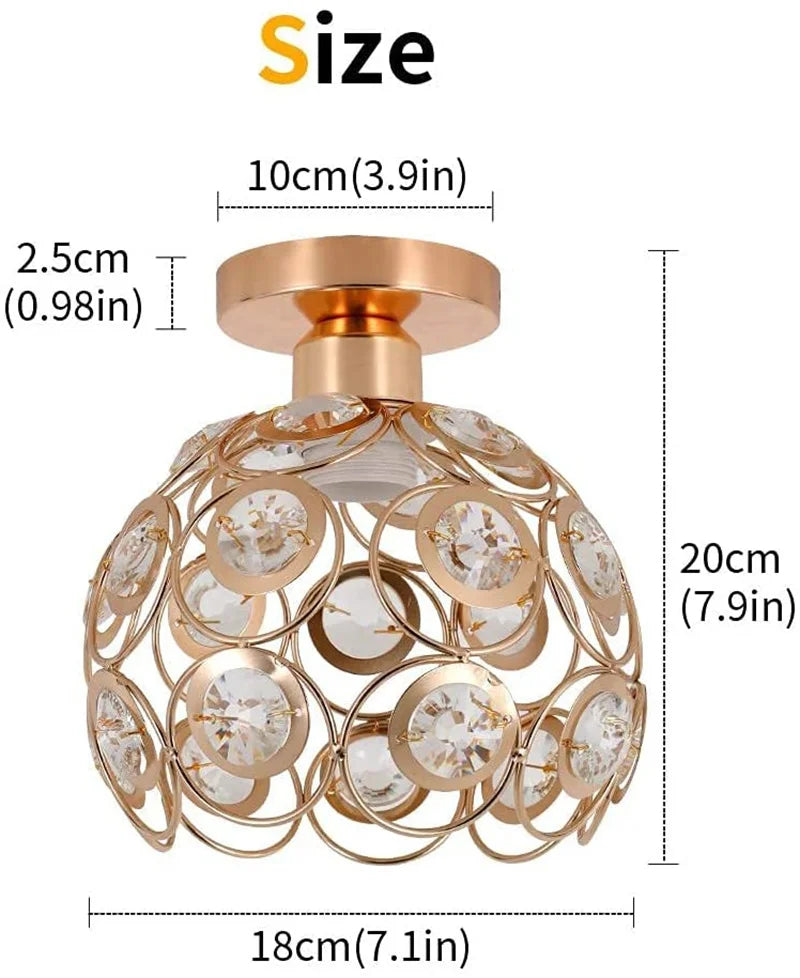 pendant semi encastré cristal moderne ampoule edison lumiere brillante deco florale eleɡante