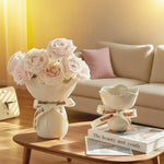 vase floral vintage élégant petite décoration maison moderne rose rouge noir blanc