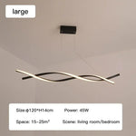 suspension lumineuse moderne blanc doré ondulée clips fixation 2000lm 82000lm 90260v 1015m²