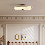 lampe moderne bois marron foncé géométrique sans ombre télécommande blanc