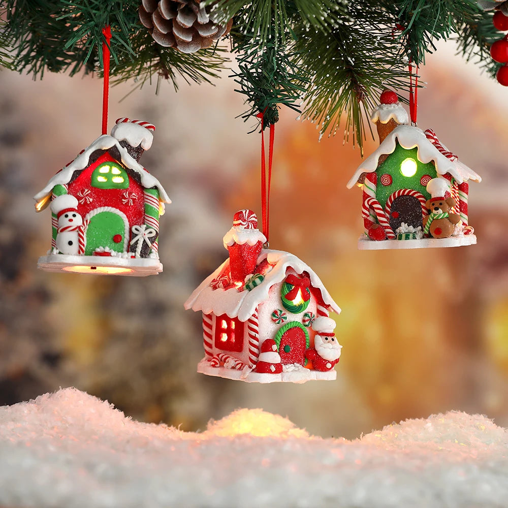 décoration noël miniatures maison leds flocons neige personnages motifs traditionnels festifs