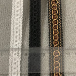 rubans décoratifs polyester blanc noir marron clair motif circulaire largeur 1.5cm classique élégants mariage