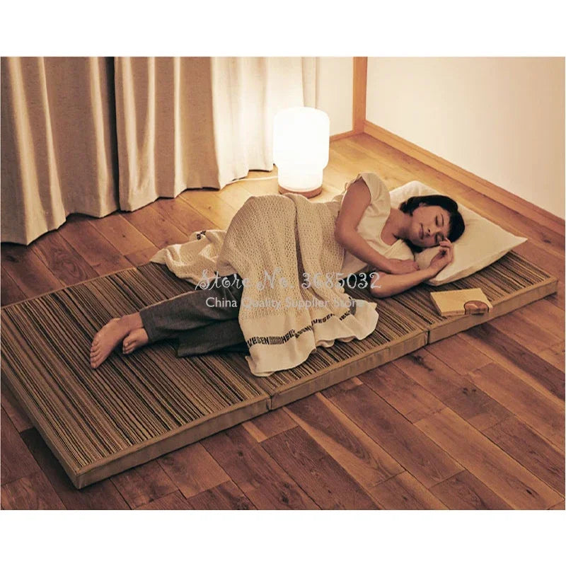tapis pliable tissé vert olive traditionnel minimaliste opaque 75x200cm