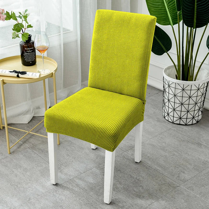 housses chaise moderne gris tissu petits points polyester coton plage fauteuil mariage banquet protection