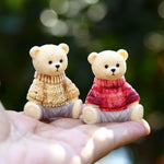 figurine résine ours peluche moderne détaillée couleur multiple décoration jardin anniversaire accessoire diy