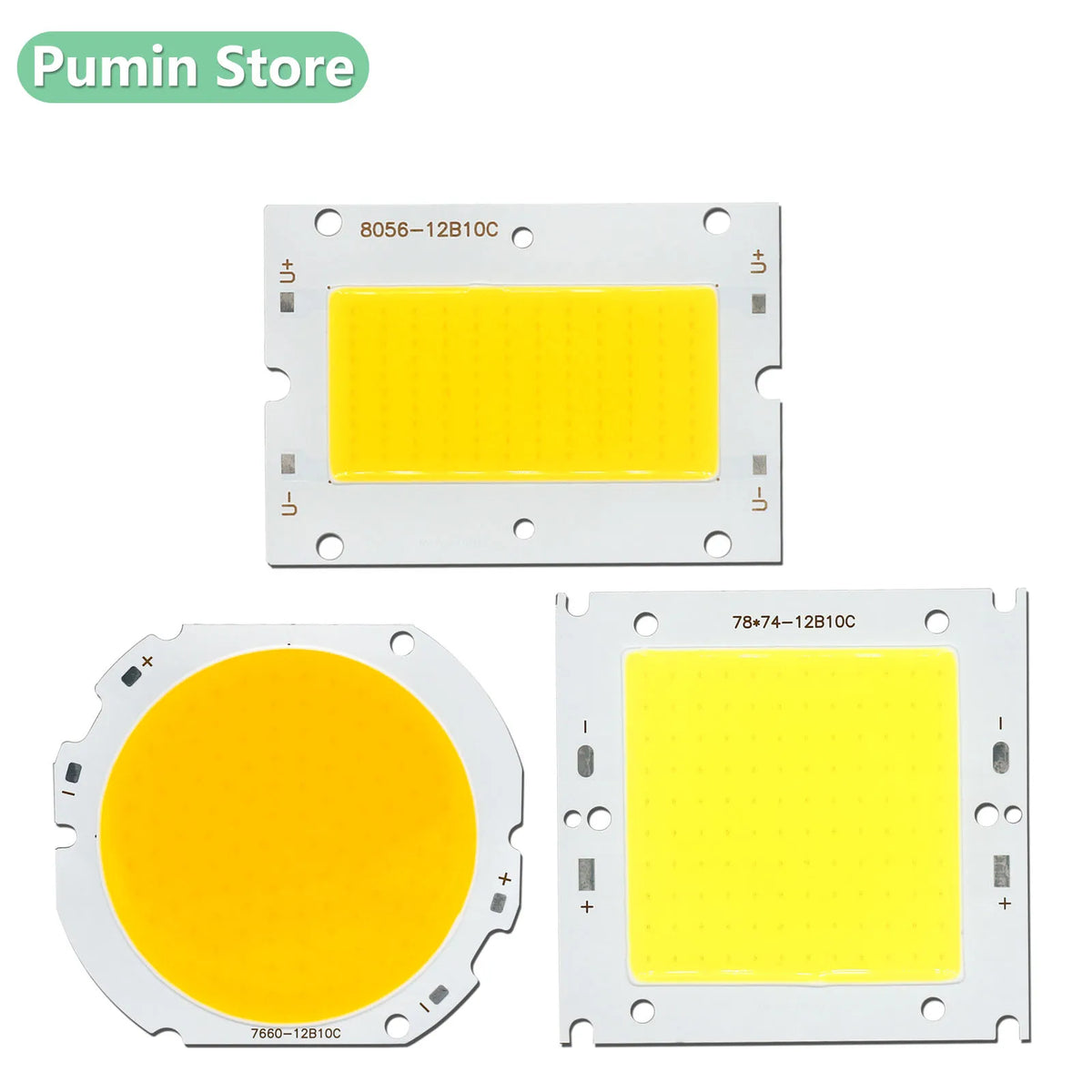 projecteur led source lumiere blanc moderne 50w 3000k 4000k 6000k 73mm 80x56mm