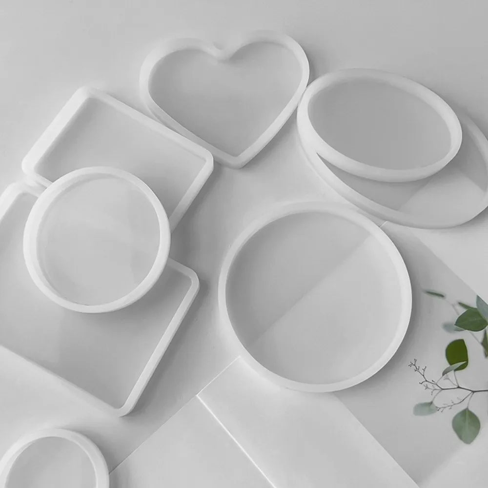 moules silicone imprimé floral moderne blanc rectangle rond cœur ellipse nuage