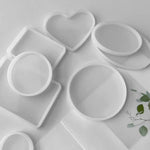moules silicone imprimé floral moderne blanc rectangle rond cœur ellipse nuage