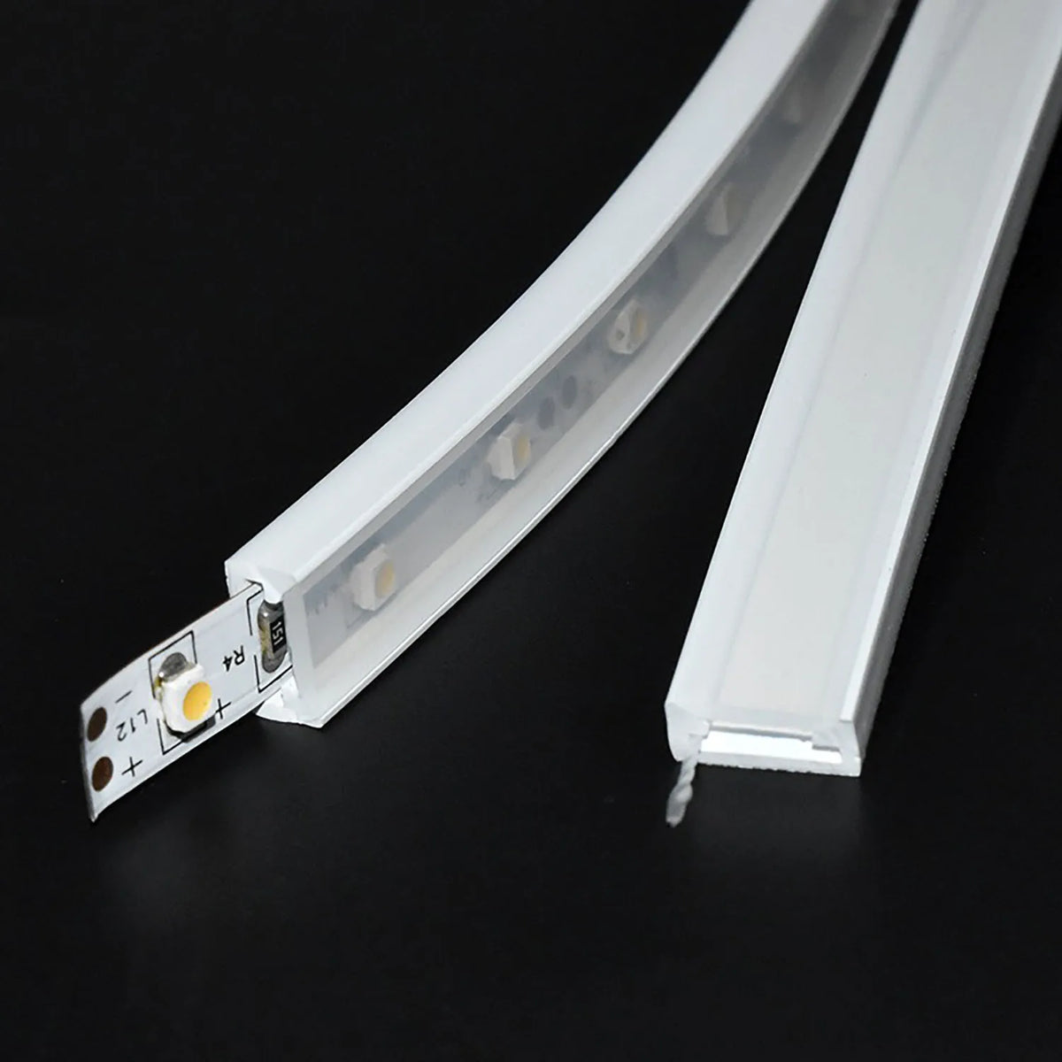 ruban led flexible blanc translucide connecteur cable éclairage moderne minimaliste