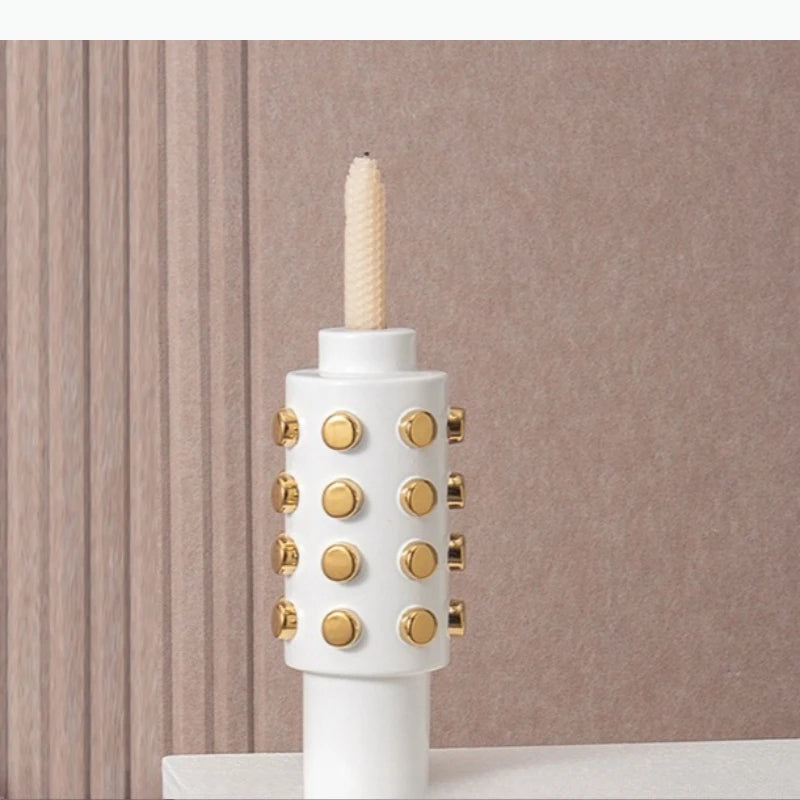 vase moderne blanc doré ø24x38.5cm vase moderne blanc doré ø27.5x28cm