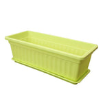 jardinières rectangulaires pots fleurs plastique violet vert jaune rose moderne rayures horizontales intérieurextérieur