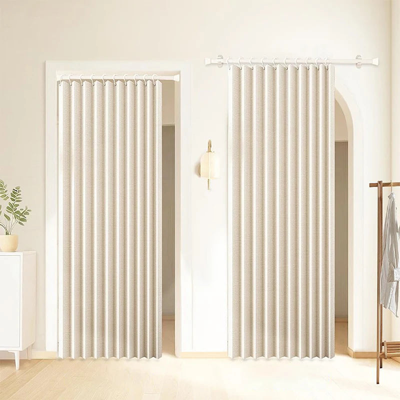 rideau plissé beige clair moderne résistant toute saison