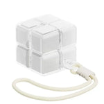 cube rangement médicaments violet blanc vert jaune moderne compartiments cordelette portable organisation