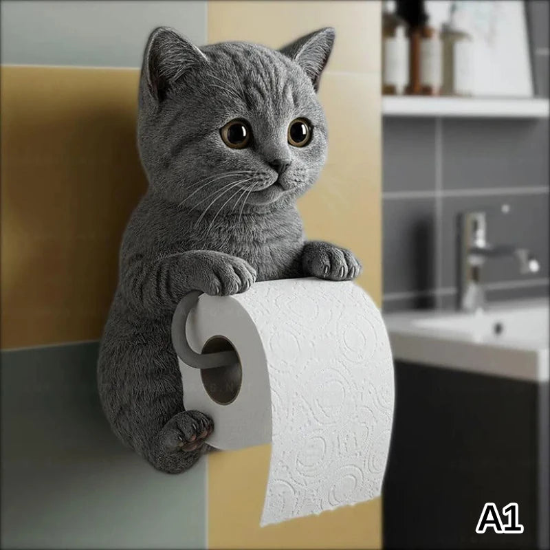 porte rouleau papier toilette support mural adhésif gris blanc réaliste 3d salon cuisine salle