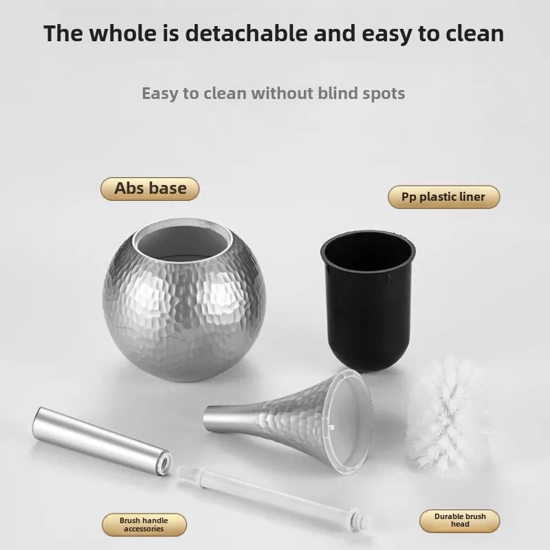 brosse wc or texture martelée base rangement embout flexible grip moderne