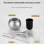 brosse wc or texture martelée base rangement embout flexible grip moderne