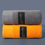 serviettes coton absorbantes rayées moderne orange blanc gris clips toilette durable qualité