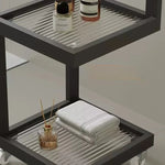 étagère mobile.storage rack blanc noir moderne roulettes serviettes parfums