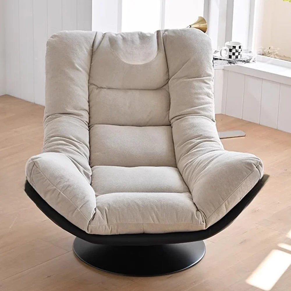 fauteuil moderne salon beige clair inclinable ergonomique pivotant décoration