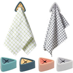 porte serviettes réutiliables triangle moderne adhésif vert rose blanc bleu
