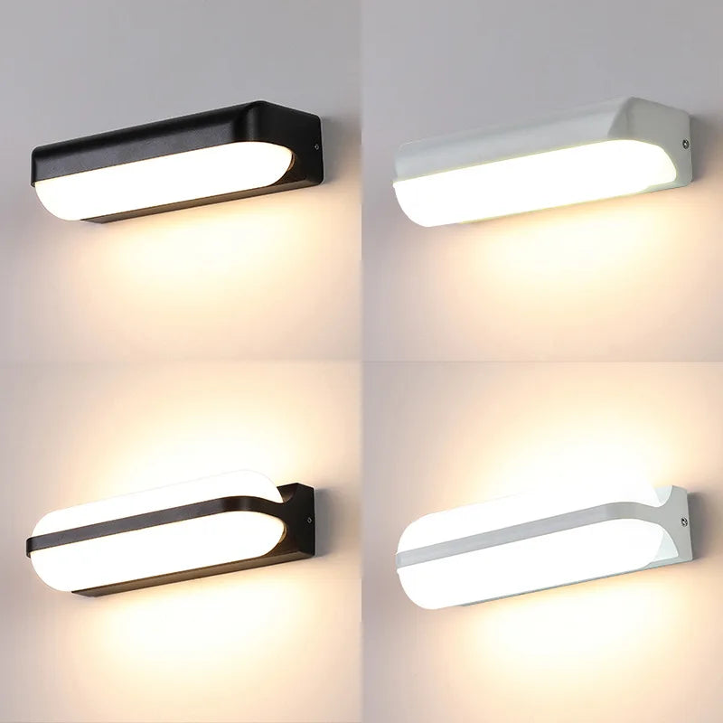 lumière murale moderne led 85265v verre borosilicate noir blanc waterproof