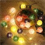 guirlande lumineuse noel vert blanc tissu laine coton moderne usb powered chambre festive