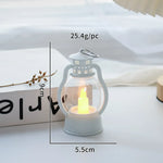 lanterne vintage transparente bougie led ornoements noel anneaux metalliques effet metallique robuste