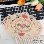 serviettes table vintage broderie florale dentelle rose blanc vert
