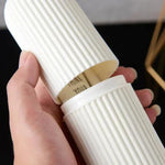 organisateur brosse dents portable rose blanc gris vert rayé moderne imperméable eco friendly PVC