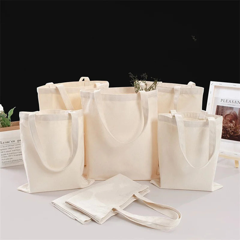 sac main blanc toile respectueux environnement pliable multi usages poignées détachables moderne grande capacité