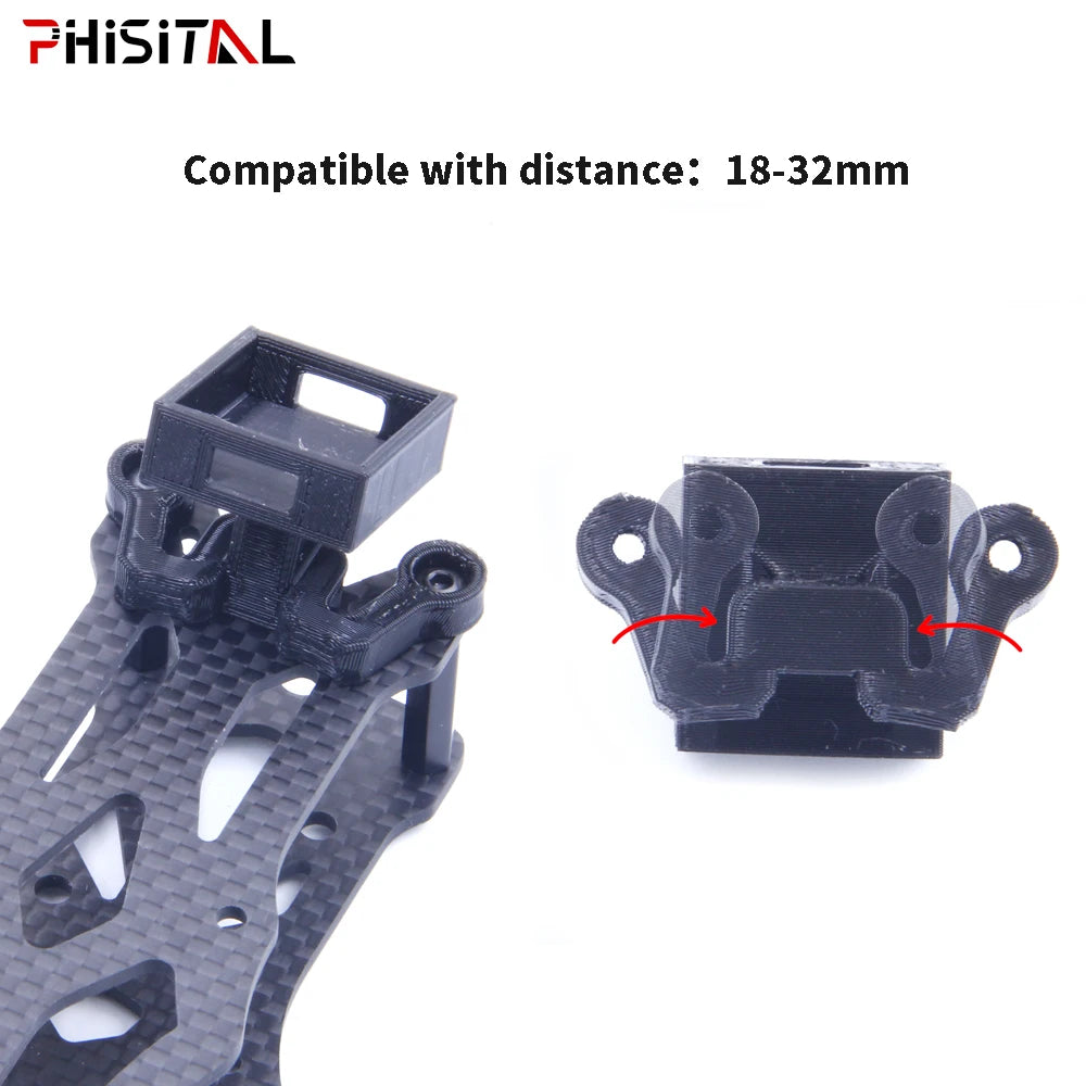 support fixation drone course fpv antenne modulaire fibre carbone vis serrage moderne technologique