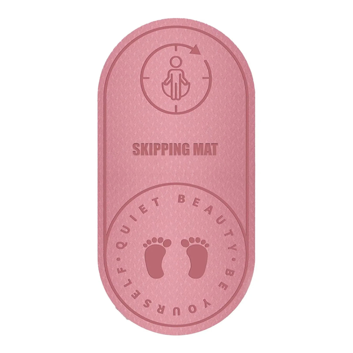 tapis yoga exercice tapis saut corde rose gris antidérapant 8mm épais graphique sportif minimaliste