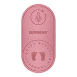tapis yoga exercice tapis saut corde rose gris antidérapant 8mm épais graphique sportif minimaliste