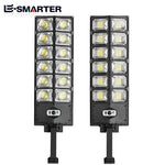 lampe solaire moderne noire capteur mouvement recharge solaire led fixation murale/commande distance