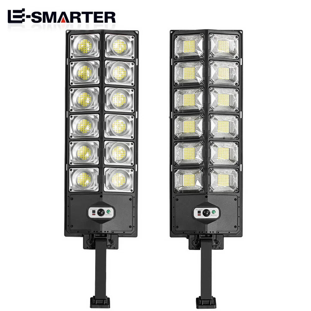 lampe solaire moderne noire capteur mouvement recharge solaire led fixation murale/commande distance