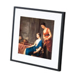 cadre photo classique or noir aluminium 18x18cm 20x20cm 25x25cm 30x30cm clips métalliques toile peinte