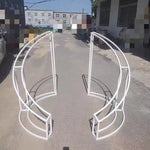 structures decoratives metalliques blanc noir modernes hauteur 130cm largeur 150cm assemblees deux parties