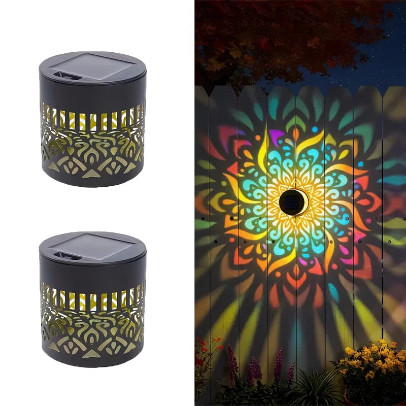projecteur solaire floral multicolore moderne décoration extérieure jardin patio veranda