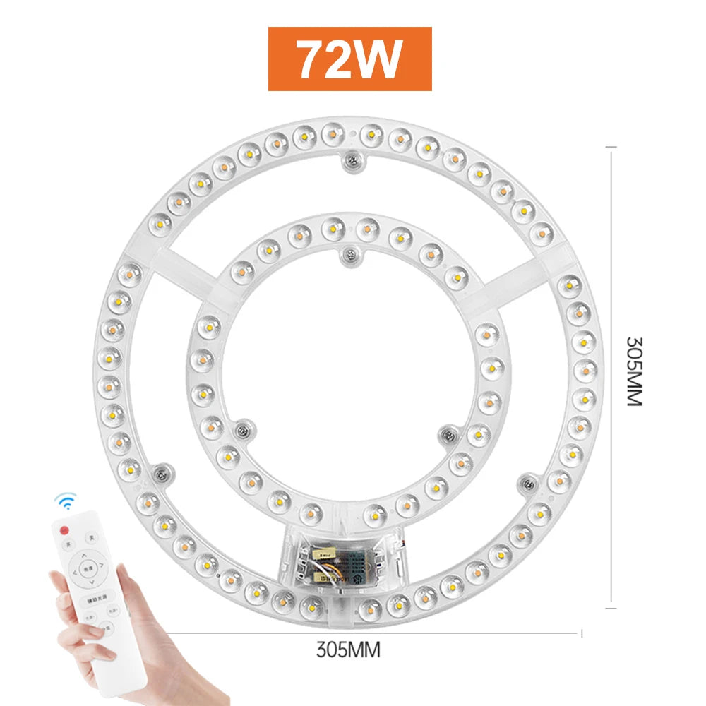 Panneau led blanc circulaire moderne aimant télécommande 60w 72w 80w 100w