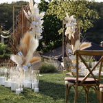 plumes artificielles beige naturel rustique décoration maison mariage anniversaire baby shower intérieur feutrine opaques