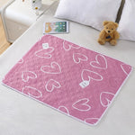 matelas bébé adulte imperméable lavable rose vert menthe cœurs dinosaures texture quiltée moderne 50x70cm
