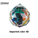 boule cristal transparente facettée décorative attrape soleil prisme arc ciel suspension maison